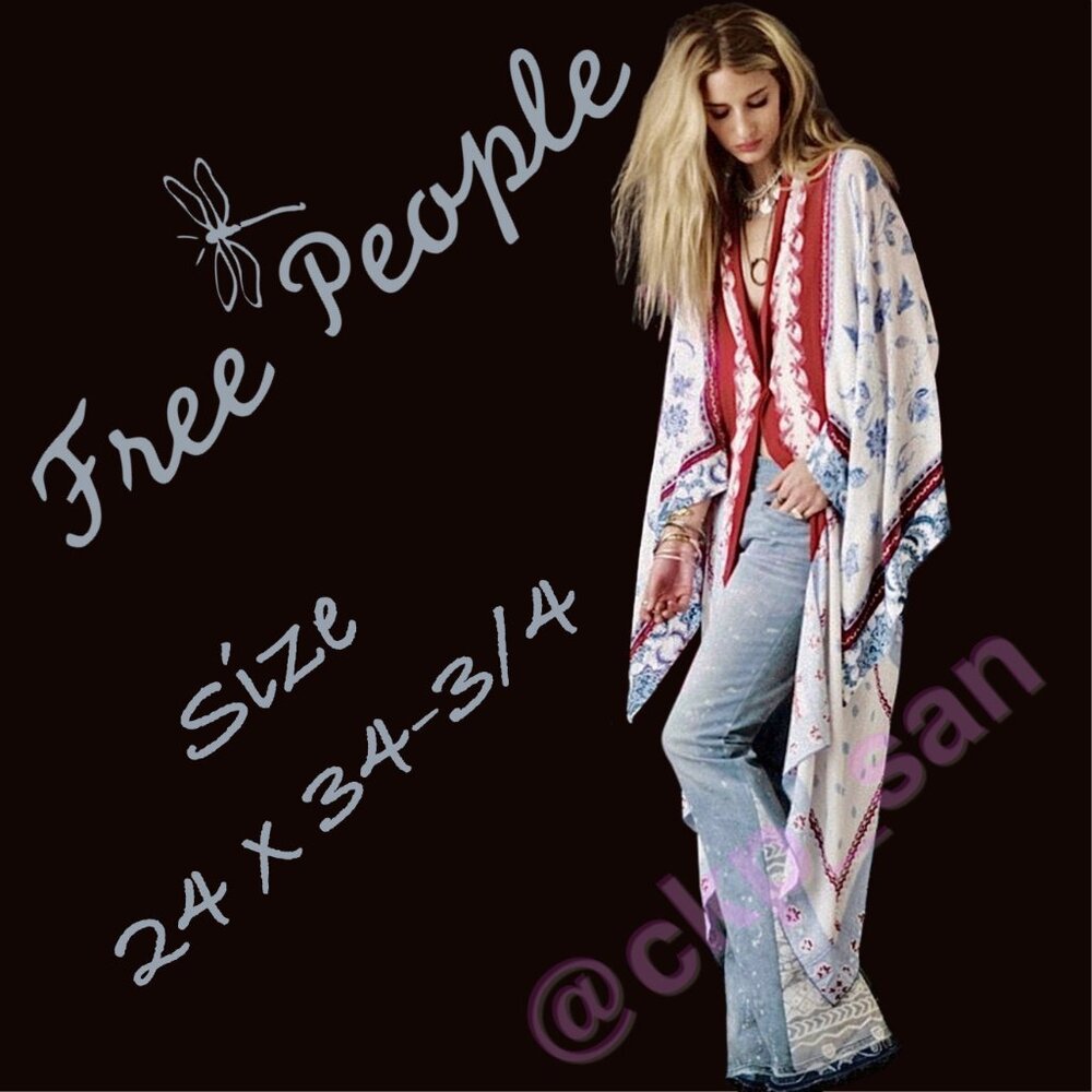 Rare Free People Braided Bleached Mermaid Flare Jeans Sz 29